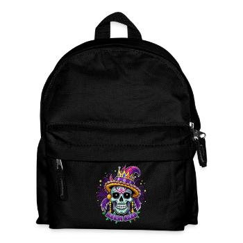 Mardi Gras - Karneval - Totenkopf - Geschenk - Kinder Rucksack - Schwarz - Vorne