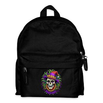 Mardi Gras - Karneval - Kostüm - Geschenk - Kinder Rucksack - Schwarz - Vorne