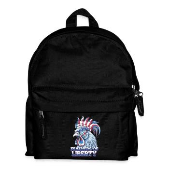 Liberty Rooster Feathers of America Freiheit - Kinder Rucksack - Schwarz - Vorne