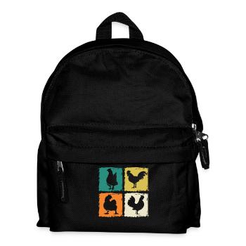 Chicken Rooster - Kids' Backpack - black - Front