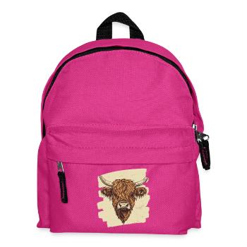 Scottish Highland cattle - Kids' Backpack - fuchsia - Front