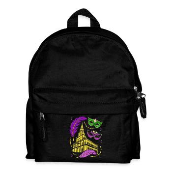 Mardi Gras - Karneval - Maske - Geschenk - Kinder Rucksack - Schwarz - Vorne