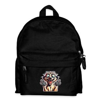 Erdmännchen - Kinder Rucksack - Schwarz - Vorne