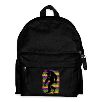 Mardi Gras - Bigfoot - Kostüm - Geschenk - Kinder Rucksack - Schwarz - Vorne