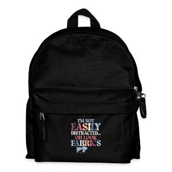 I'm Not Easily Distracted Quilting Quilter - Kinder Rucksack - Schwarz - Vorne