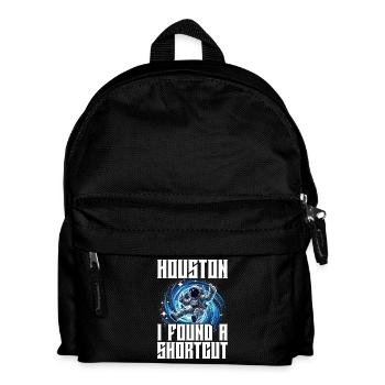 Funny Astronaut Space Portal Wormhole Saying - Kids' Backpack - black - Front