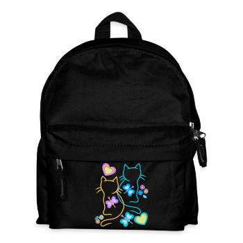 Katze Katzen Kätzchen - Kinder Rucksack - Schwarz - Vorne