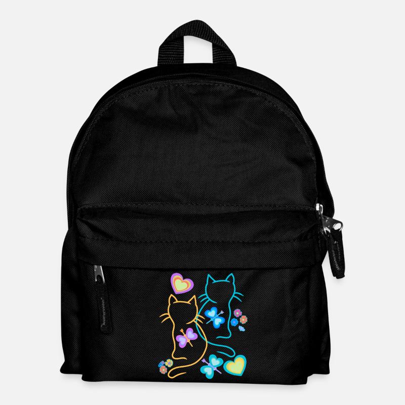 Katze Katzen Kätzchen - Kinder Rucksack - Schwarz