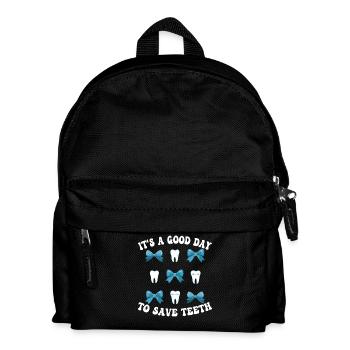 Good day to save teeth - Kids' Backpack - black - Front