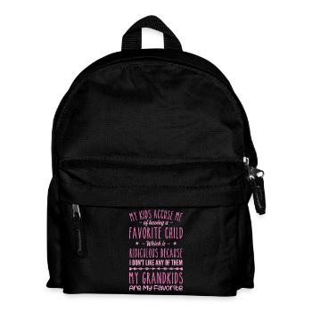 My Grandkids Are My Favorite Grandmother Grandma - Kids' Backpack - black - Front