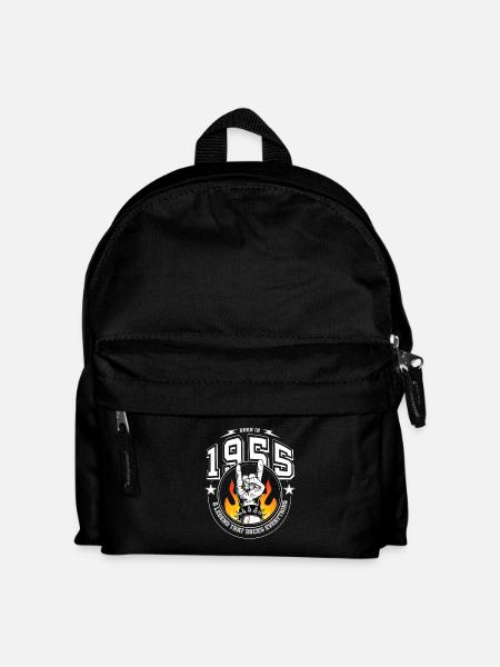 1955 Geburtstag, rockt alles, 70. Geburtstag - Kinder Rucksack - Schwarz