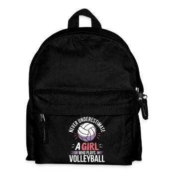 Volleyball Spruch Lustiges Volleyball Geschenk - Kinder Rucksack - Schwarz - Vorne