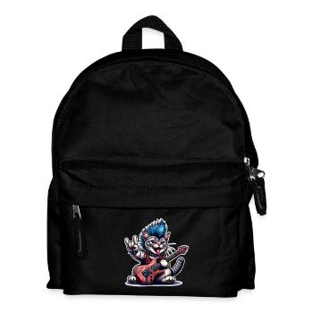 Cat Rock and Roll Guitarist - Kids' Backpack - black - Front