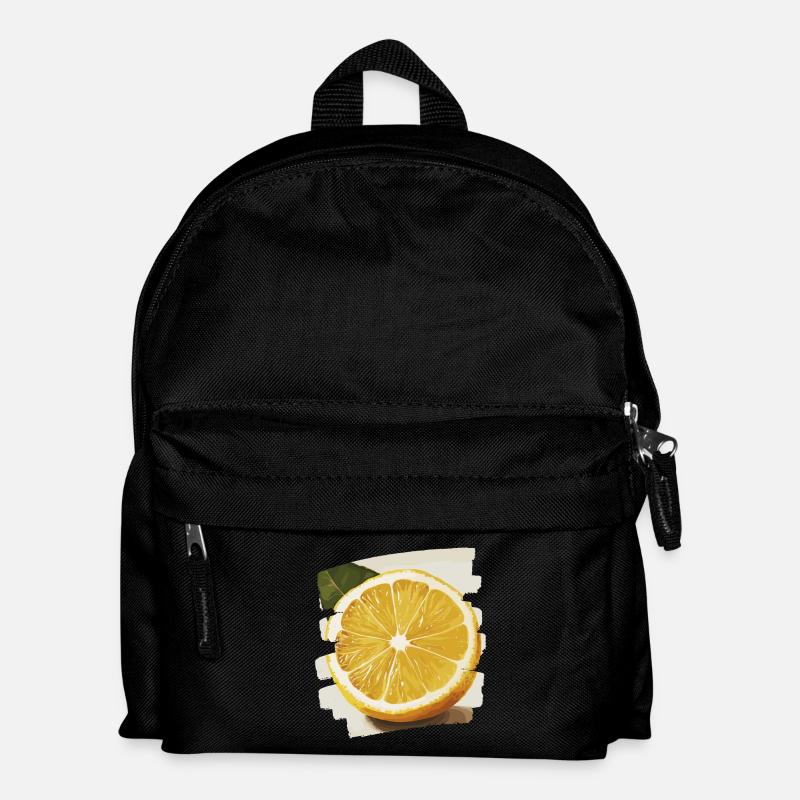 Zitrone - Kinder Rucksack - Schwarz
