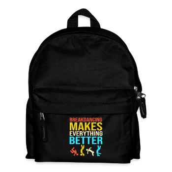 Breakdance - Kinder Rucksack - Schwarz - Vorne
