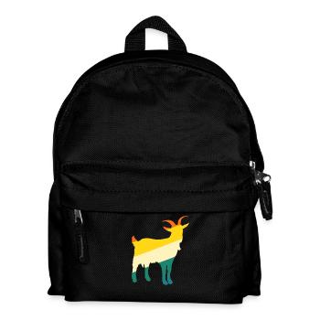 Ziegen - Kinder Rucksack - Schwarz - Vorne