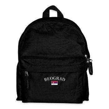 Beograd Belgrade Serbien Serbische Flagge - Kinder Rucksack - Schwarz - Vorne