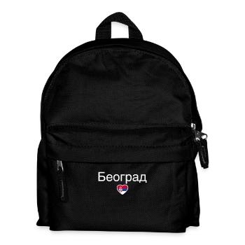 Belgrade Belgrade Serbia Serbian flag Serbia Serbia - Kids' Backpack - black - Front