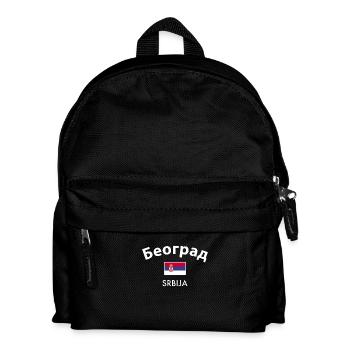 Beograd Belgrade Serbien Serbische Flagge - Kinder Rucksack - Schwarz - Vorne