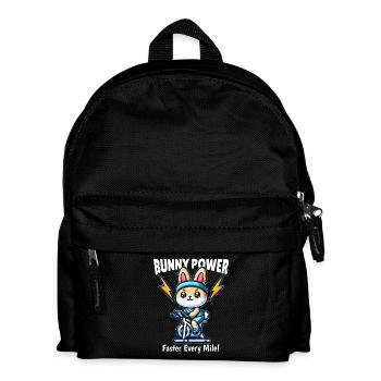Rabbit spin bike - Kids' Backpack - black - Front
