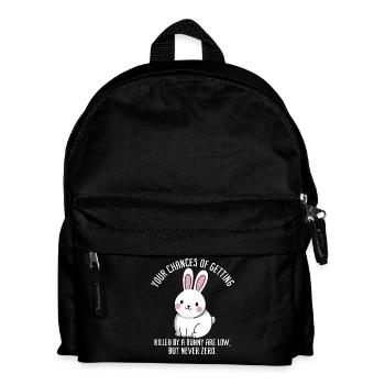 Die Chancen, von einem Kaninchen getötet zu werden, sind - Kinder Rucksack - Schwarz - Vorne