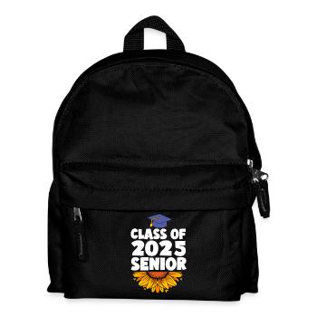 Klasse von 2025 Abi Abiturient Abitur 2025 - Kinder Rucksack - Schwarz - Vorne