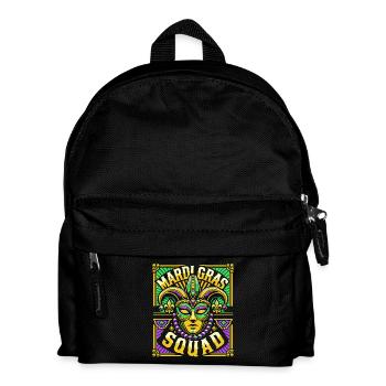 Mardi Gras Squad Maske Karneval Feier - Kinder Rucksack - Schwarz - Vorne