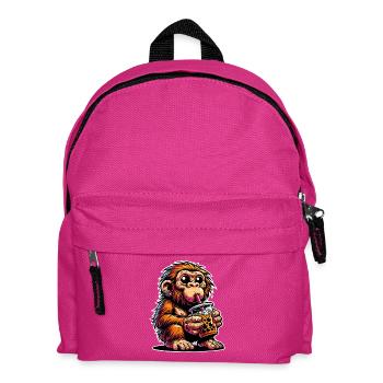 Thé à bulles de Néandertal - Sac à dos Enfant - fuchsia - Devant