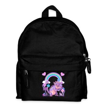 Echse Drache Drachen - Kinder Rucksack - Schwarz - Vorne