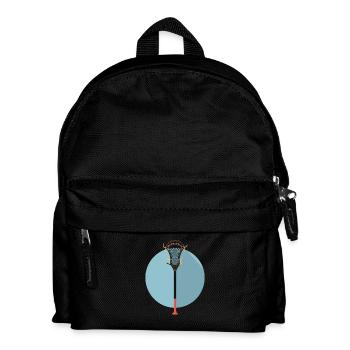 Lacrosse Schläger Grafik - Kinder Rucksack - Schwarz - Vorne