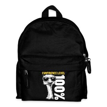 Ostrich Bird Sunglasses Confident Gift - Kids' Backpack - black - Front