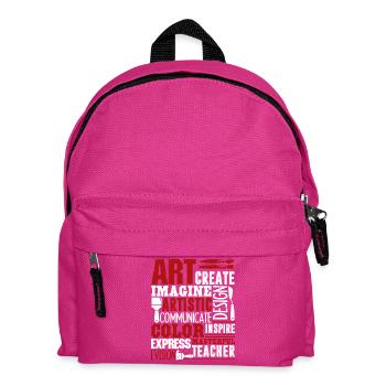 Art Teacher Art Teacher Job - Kids' Backpack - fuchsia - Front