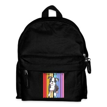 Boston Terrier - Kids' Backpack - black - Front