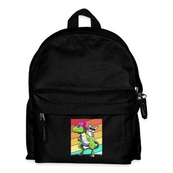 Boston Terrier - Kinder Rucksack - Schwarz - Vorne