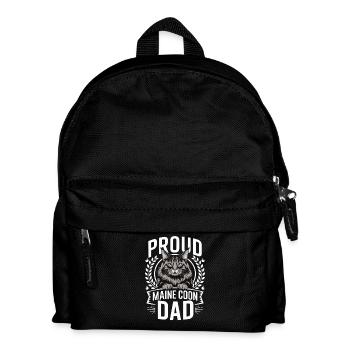 Proud Maine Coon Dad Cat Lover Design - Kids' Backpack - black - Front