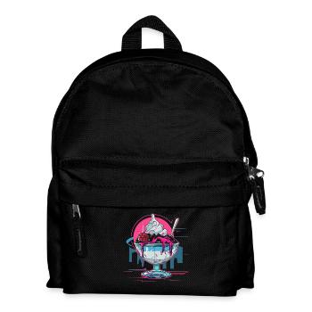 Eisbecher Retrowave - Kinder Rucksack - Schwarz - Vorne