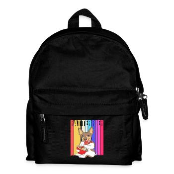 Rat Terrier - Kids' Backpack - black - Front