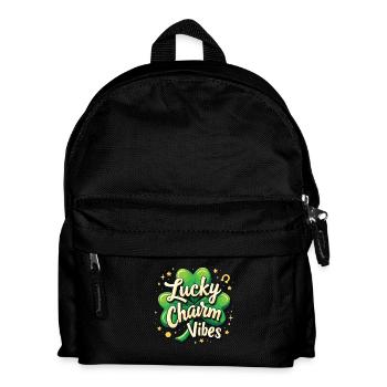 Lucky Charm Vibes Lucky Clover Lucky Positive - Kids' Backpack - black - Front