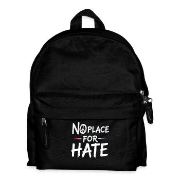 No Place for Hate Message of Peace Against Hate - Kids' Backpack - black - Front