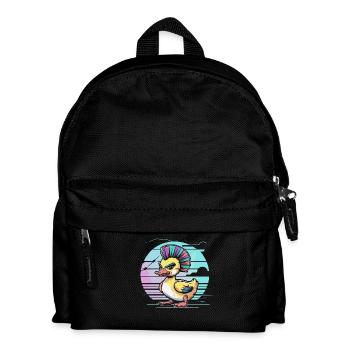 Punk duck avec mohawk arc-en-ciel devant - Sac à dos Enfant - noir - Devant