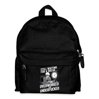 Squelette surmené – Humour d’employé de bureau fatigué - Sac à dos Enfant - noir - Devant