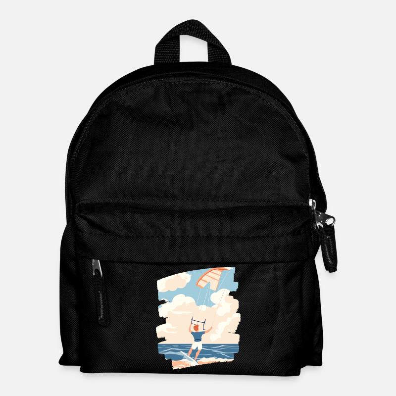 Kitesurfer - Kinder Rucksack - Schwarz