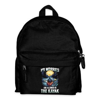 Keine Sorgen Erlaubt Im Kajak: Entdecke Die - Kinder Rucksack - Schwarz - Vorne