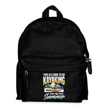 Dies Ist Ein Zeichen Zum Kajakfahren Diesen Sommer - Kinder Rucksack - Schwarz - Vorne