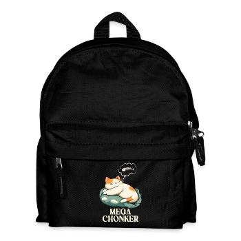 Mega Chonker Cat Thought Bubble Fish - Kids' Backpack - black - Front