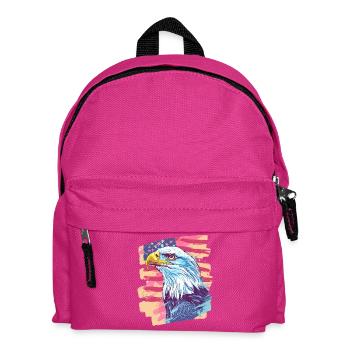 Drapeau américain avec aigle - Sac à dos Enfant - fuchsia - Devant