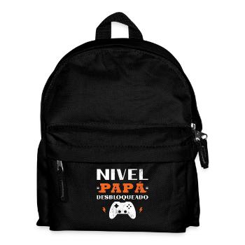 Dad level unlocked Intended Parents - Kids' Backpack - black - Front