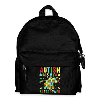 L’autisme est mon superpouvoir - Sac à dos Enfant - noir - Devant