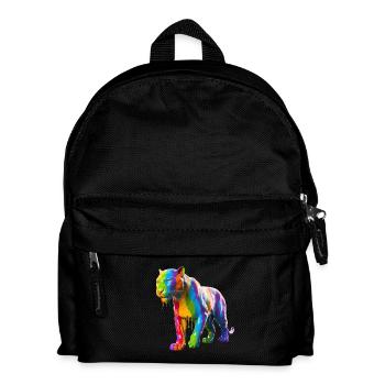 Éclaboussures de peinture Tiger avec des couleurs vives et - Sac à dos Enfant - noir - Devant