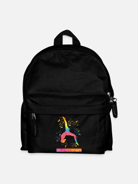 Turnerin Schwebebalken Kunstturnen - Kinder Rucksack - Schwarz